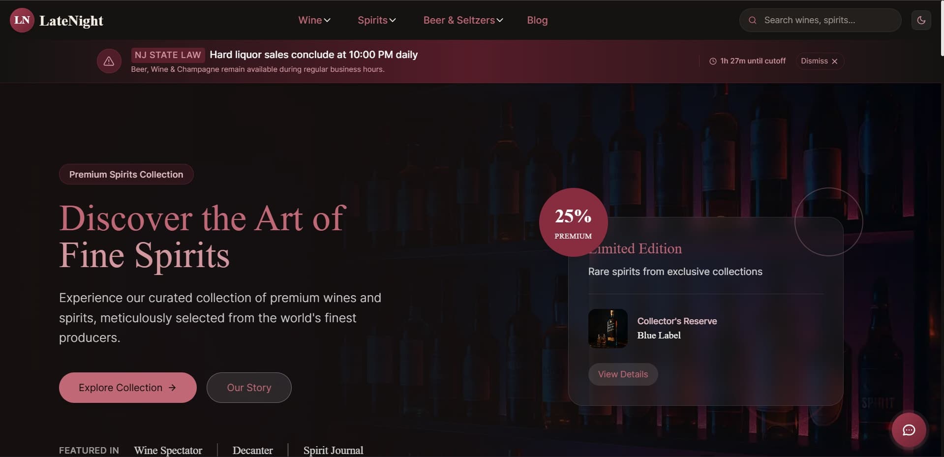 Premium Spirits E-Commerce Platform
