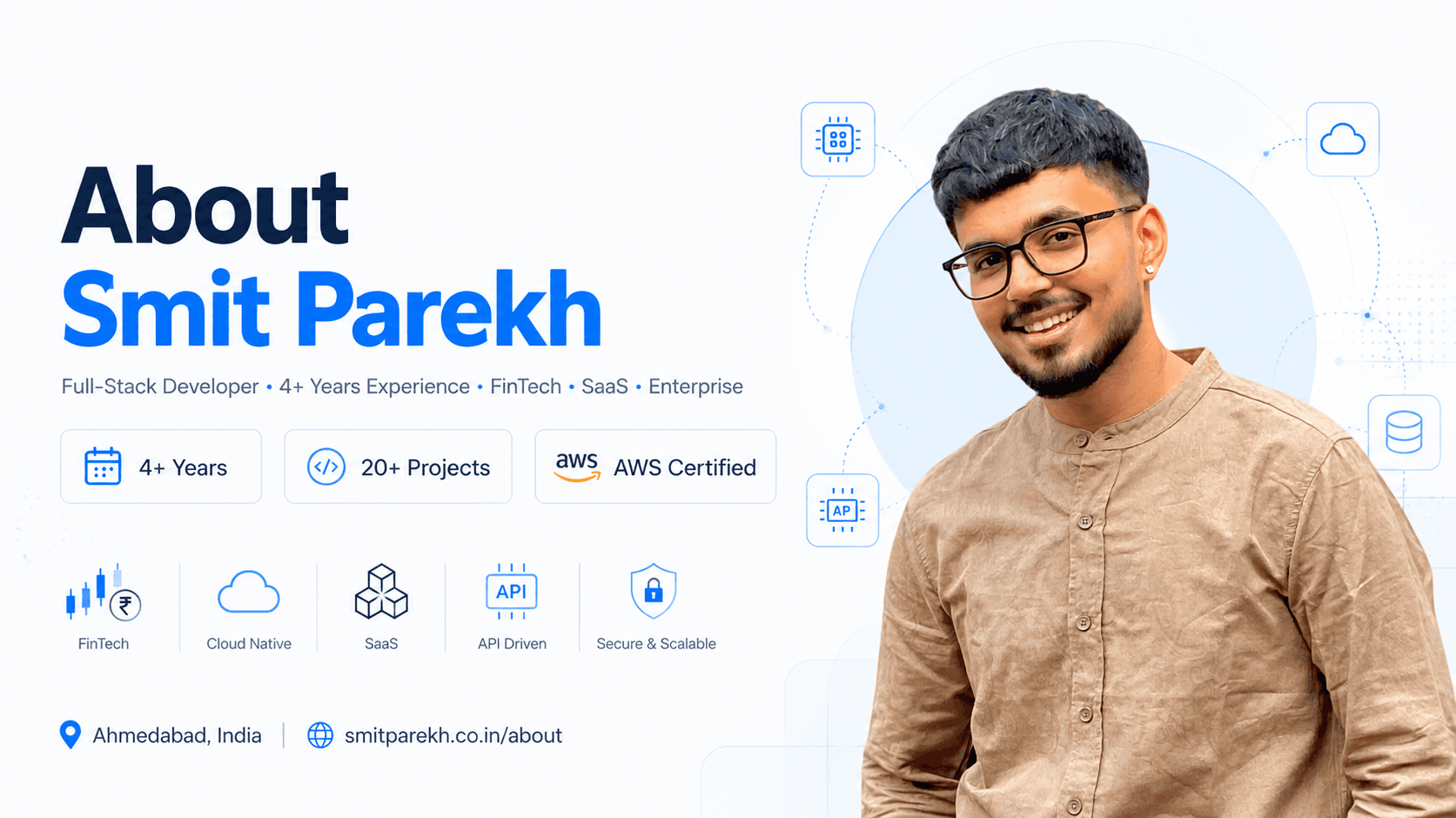 Smit Parekh - Full-Stack Web Developer based in Gujarat, India