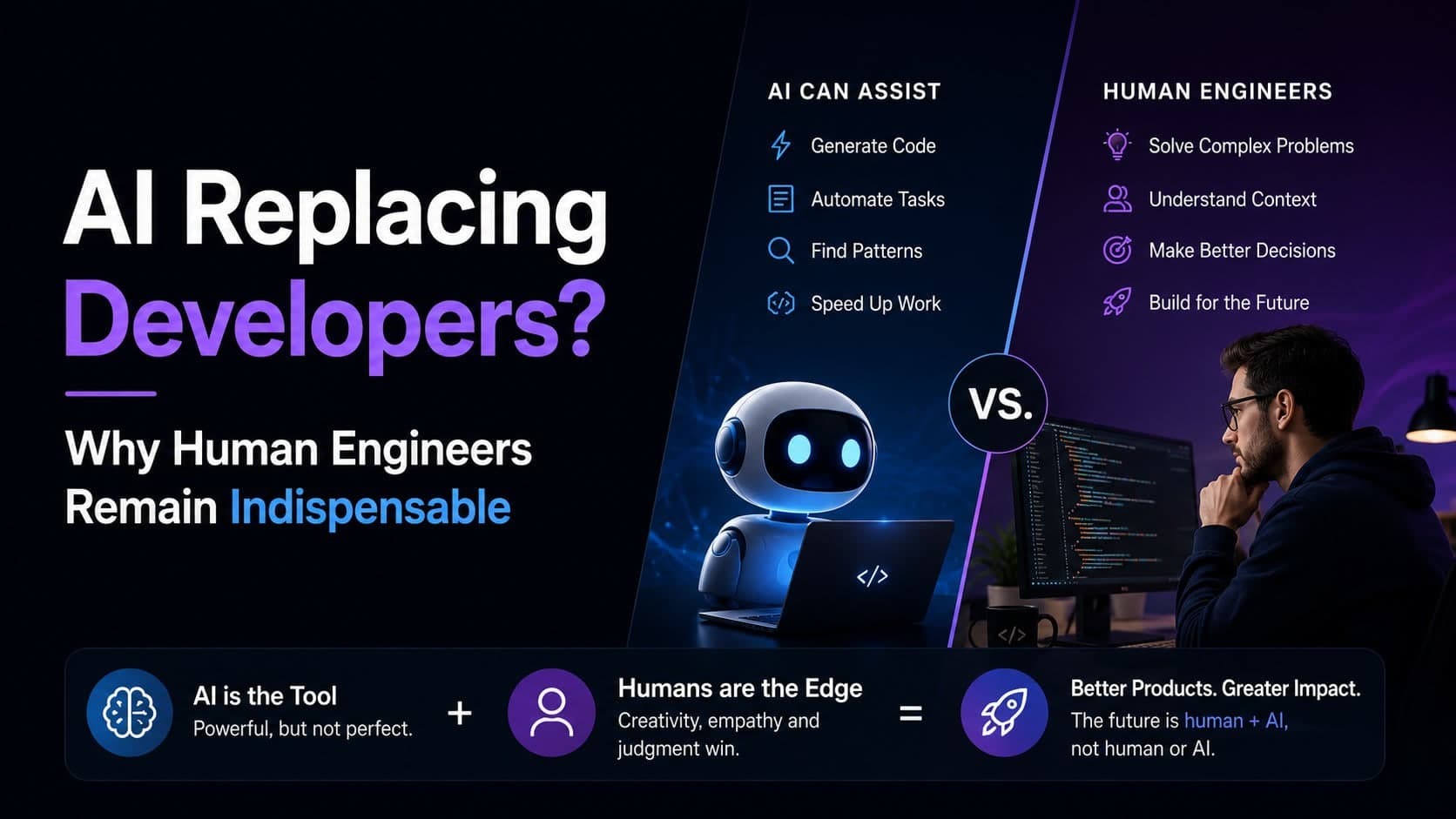 AI Replacing Developers? Why Human Engineers Remain Indispensable